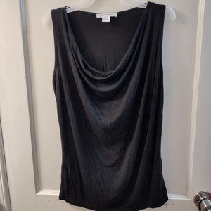 August Silk, Women's Black No Sleeve Blouse, Size M